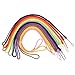 17 Inches Nylon Cord Neck Lanyards for Cellphones, Phone Cases, Cameras, Keys, Badge Holders, Name Tags, Flashlights, Torches, Media Players (10 Pack in 10 Assorted Colors)