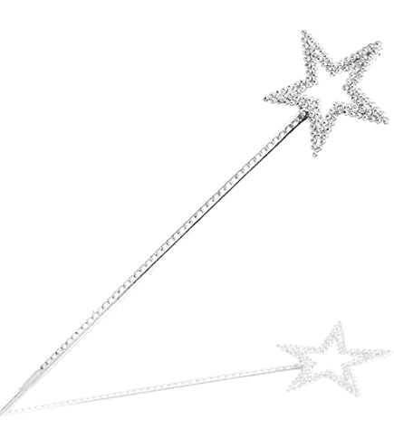 Amazon.com: Silver & Pink Mini Plastic Star Wands (24cm) 8 Count