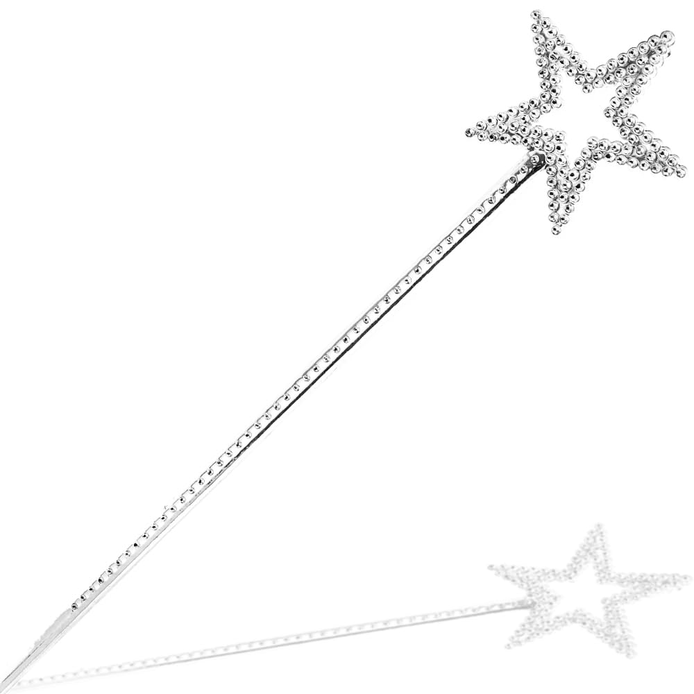 Photo 1 of 13 Inches Fairy Wand Star Wand Princess Angel Wands, Angel Star Magic for Birthday Party Wedding Christmas Cosplay