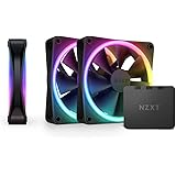 NZXT F120 RGB Duo Triple Pack - 3 x 120mm Dual-Sided RGB Fans with RGB Controller – 20 Individually Addressable LEDs – Balanc