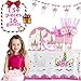 Unicorn Party Supplies Birthday Party Set 134pcs Serves 16 Guests | Disposable & No Washing Up | Perfect Party Solution 100% Bio-Degradable Non-toxic Decoration Tableware Cutlery