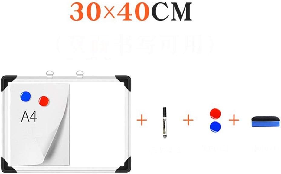 Round Edge Thickened Border Whiteboard - Double-Sided Writing - Office Conference Teaching Training - 60x90cm (Size : 30X40CM)