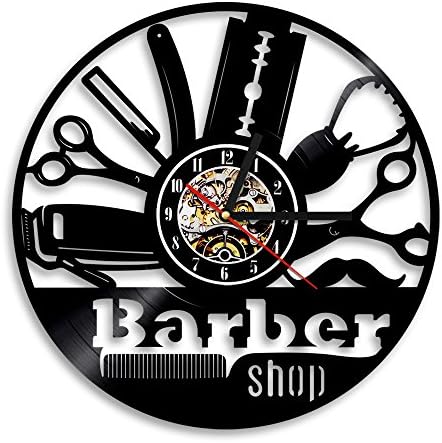 Hairdresser Barber Shop Salon Vinyl Record Wall Clock Hairdressers, Stylists, Barbers, Hair Stylists- Elegant Beauty Salon Interior Wall Decor - Gift for a Hair Stylist