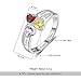 Lam Hub Fong Personalized Mother Rings with 3 Birthstone Mother Daughter Rings Sterling Silver Ring for Women