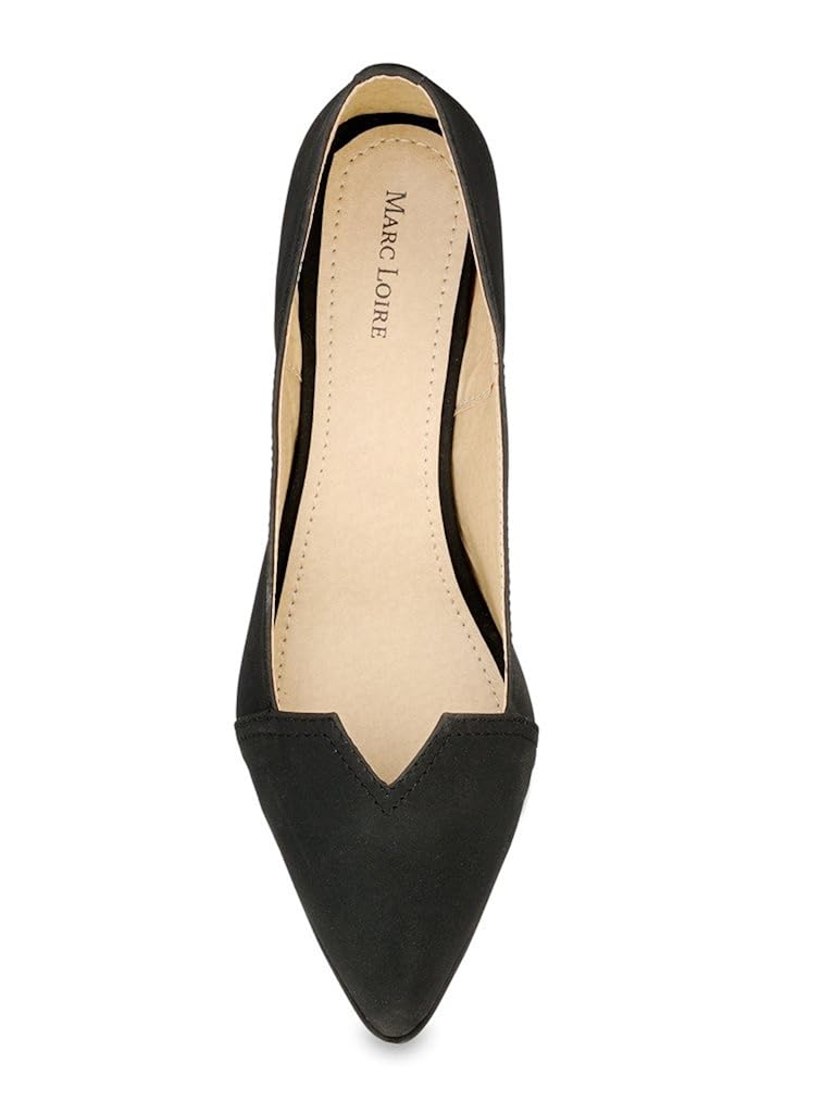 marc loire women's black slip on pumps