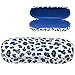 Blue Glasses Case Hard Shell Leopard Print | Medium Size | Protective Eyeglasses, Sunglasses, and Reading Glasses Case For Men, Women, and Kids