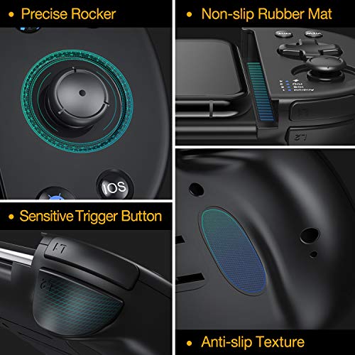 BEBONCOOL Mobile Game Controller Phone Triggers Controller for Android/iOS/iPhone, Wireless Remote Controller Gamepad - Thumbnail 2