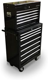 US PRO 16 Drawer Mechanics Roll Cabinet Tool Box Chest Black view 5