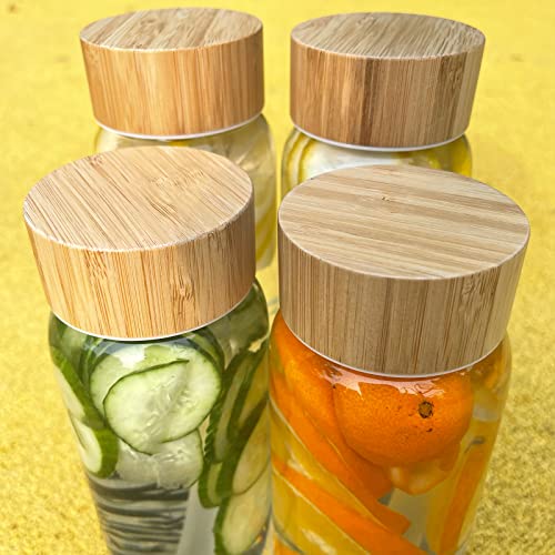 Ferexer Glass Water Bottle Glass Bottle 1 Litre/600 ML (1 Litre, Blue Leaf)