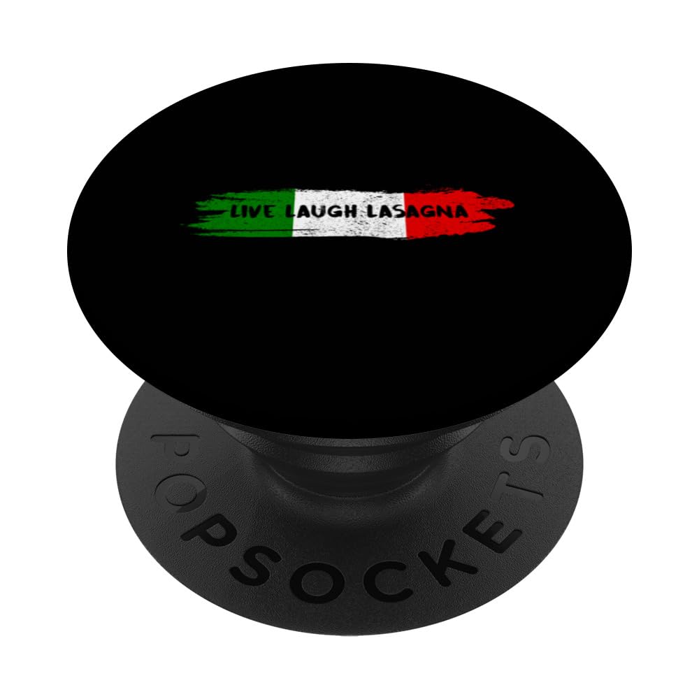 Funny Italy Humor Quote Live Laugh Lasagna PopSockets Swappable PopGrip