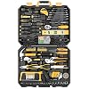 DEKOPRO 168 Piece Socket Wrench Auto Repair Tool Combination Package Mixed Tool Set Hand Tool Kit with Plastic Toolbox…