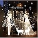 Wall Stickers,Homecube Removable Wall Art Decal Christmas Tree Elk Window Decoration Wall Decal Wallpaper Mural for Market Home Decor(White)