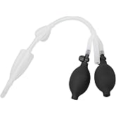 Jauarta Silicone Enema Douche Bulb Dual Side Openings Elastic Inflatable Double Bulb Flushing System for Health Care