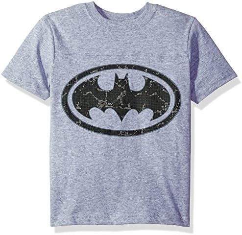 DC Comics Big Boys' Batman T-Shirt, Gray, 8