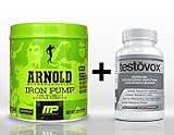 Iron Pump (30 Servings) & Testovox (60 Capsules) - High Performance Muscle Building Combination. Professional Strength Pre Workout Bodybuilding Supplement Stack (Watermelon)