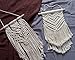 Favibes 2-Piece Macrame Woven Wall Hanging, Modern Geometric Boho Chic Bohemian Home House Living Room, Bedroom, Dorm Room, Apartment, Gallery Wall Art Decor, 16