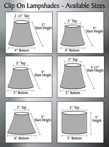 Gold 4 x 6 x 5 2 Pack Aspen Creative 30393-2 Small Bell Shape Chandelier Clip-on Lamp Shade Set Transitional Design 6 Bottom Width