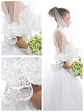 Passat 3M Long Lace Ivory Birdcage Bridal Veils Wedding Cathedral Long Veil H16