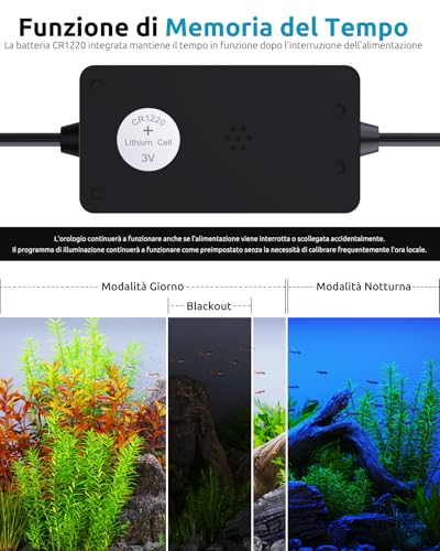 SEAOURA LED Light Aquarium Full Spectrum Timer 24/7 90-106 cm | LED high PAR, cycle day night, 3 timer+memory, 20 dim+9 colours, 15min gradation, adjustable supports, aluminium