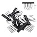 SEIKEA Clip Comb for Wig Making Cap Accessories One Box 20 Pcs - Black