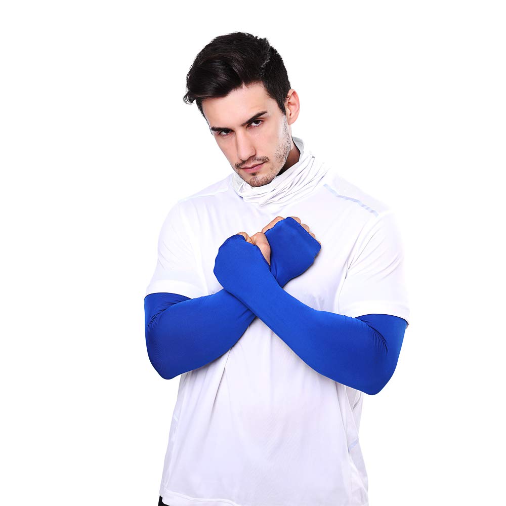FLZONE Arm Sleeve,Cooling Breathable Sun Sleeves UV Sun Protection Arm Sleeves with Finger Hole for Women and Men Running Hiking Cycling Fishing