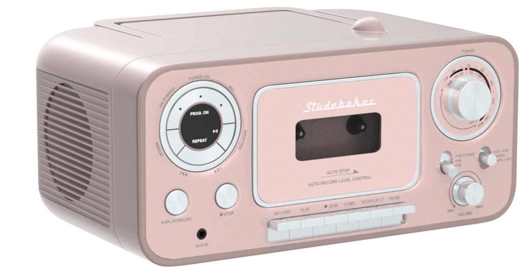 Boomboxes Electronics Studebaker SB2135RG Portable CD Player with AM/FM
