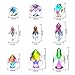 Hicarer 108 Pieces AB Clear Gems Acrylic Sew On Rhinestones Faceted Flatback Crystal Buttons for Clothing Dress Decorations