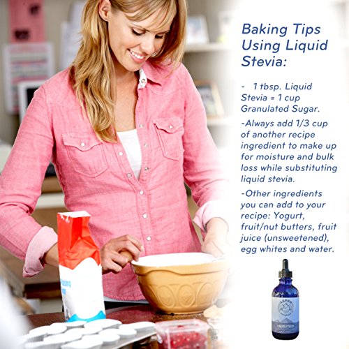 Liquid Stevia Drops Natural Sweetener - 4oz Droplet Bottle - No Aftertaste, No Artificial Sucralose, No Calories, Sugar Free - Easily Mix into Hot and Cold Beverages and Healthy Treats - Aspen Natural - Thumbnail 4