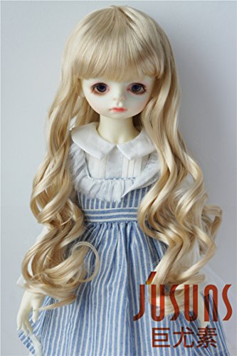 JD148 8-9inch 1/3 SD Doll Wigs 21-23CM Blond Long vora Princess BJD Hair Resin Dolls and porceain Doll Accessories