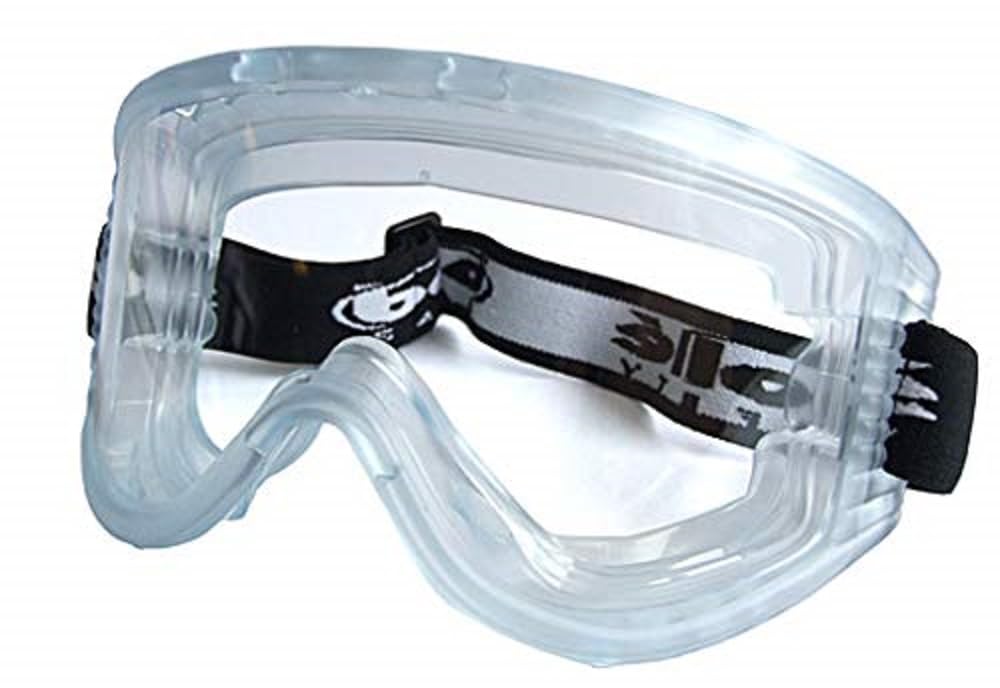 Bolle ATPSI Crystal/PVC Framed Attack Goggles with Anti-Scratch and Fog Lens, Clear