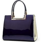 XingChen Shiny Patent Leather Handbags Glossy Shoulder Bags Fashion Satchel Purses Party Totes Top Handle Bags for Women