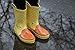 Rainbow Daze Kids Rain Boots Gone Quackers Yellow Duck, Waterproof, 100% Rubber, size 7/8