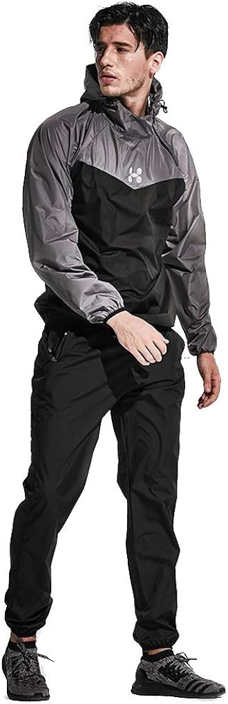HOTSUIT Sauna Suit for Men Sweat Sauna Jacket Pant Gym Workout Sweat Suits : Clothing
