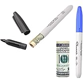 Fake Pen Diversion Safe Marker (2 Pack) - Realistic Pen Diversion Safe - Hidden Secret Compartment Decoy Permanent Marker - H