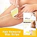 Wax Strips Hair Removal Wax Kit for Full Body Face Bikini 50 Count Double Sided +6 Post Wipes for Sensitive Skin