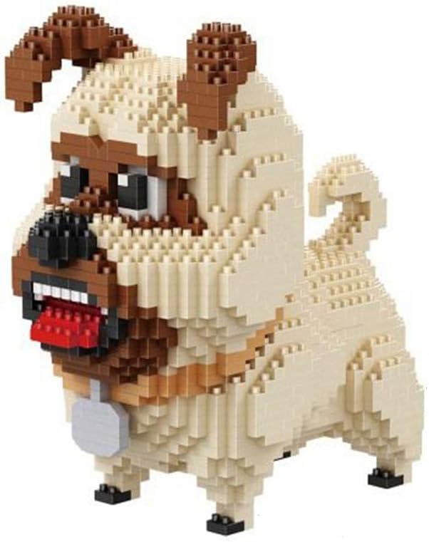 EDUCATIONAL TOYS Dog dachshund animal 3D model DIY Micro Diamond Mini Building Nano Block Brick Assembly Toy