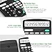 Calculators Desktop, Splaks 2 Pack Standard Functional Desk Calculators Solar and AA Battery Dual Power Electronic Office Calculator with 12-Digit Large Display (1 Basic Black & 2 Updated Silver)