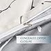 Bedsure 100% Cotton Kids Duvet Cover Sets Full Queen Size Grey Ivory Reversible Kids Duvet Cover (1 Duvet Cover)