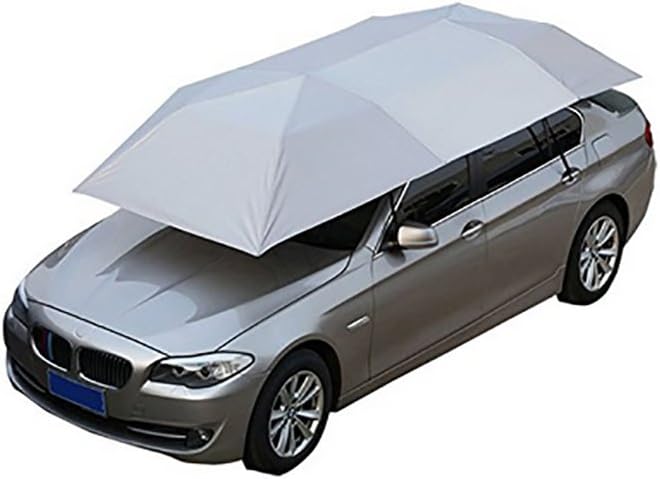 Car Tent Movable Carport Folded Portable Semi-Automatic Protection Windproof Umbrella Sunproof Car Canopy Cover Univerial