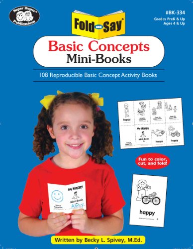 Super Duper Publications | Fold and Say Basic Concepts Mini-Books: 108 Reproducible Basic Concepts Activity Books | Educational Resource for Children