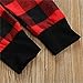 2pcs Outfit Newborn Baby Boy Girl Long Sleeve Black Hoodie with Check Pocket Tops Plaid Long Pants Clothes