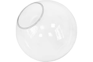 KoKo&Yukina 6 Inch Clear Glass Globes Shade Replacement Glass Shades - 2.67" Fitter Opening - Lighting Fixture Replacement