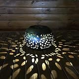 Vktech Solar Lantern Outdoor Garden Lights Metal Waterproof LED Lights Decorative Lamp