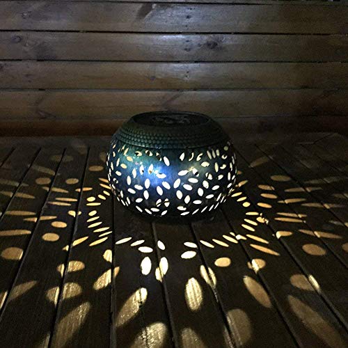 Vktech Solar Lantern Outdoor Garden Lights Metal Waterproof LED Lights Decorative Lamp