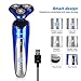 (Updated Version) Electric Shaver for Men, Homeasy Men Electric Razor Rotary Beard Trimmer Nose Hair Trimmer Face Cleaning Brush Waterproof Wet and Dry 4 In 1 Shaving Machine USB Charged