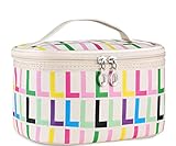 HOYOFO Portable Travel Makeup Bag Cosmetic Organizer Case with Mirror