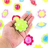 Super Z Outlet Mini Hand Finger Spinner Tops Twisting Plastic Flower Prize Toys for Children Birthday Party Favors (36 Pack)