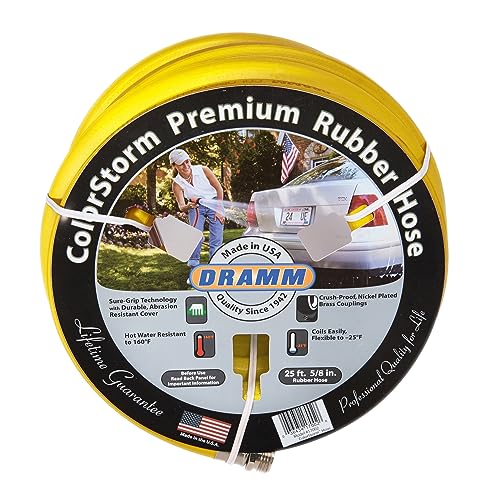 Dramm ColorStorm Premium Rubber Garden Hose – 100 ft Heavy Duty 3/4" Water Hose…