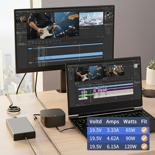 120W Charger Compatible with HP USB-C Dock G5 USB-C/A Universal Dockingstation G2 5TW13AA G5 5TW10UT 5TW10AA 5TW10AA#ABB 5TW10UT#ABA Envy 15 17 Series Omen 15-5000 15-5100 15-5200 7 10415 -001 L41856