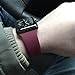 Straper Sport Band For Apple Watch,Soft Silicone Replacement Wristbands For Apple Watch Sport Series 3 Series 2 Series 1 NIKE+ Sports and Edition (Wine 42mm S/M)